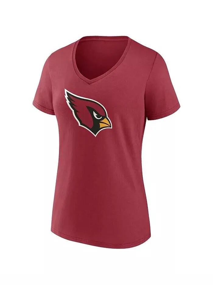 Женская футболка De Andre Hopkins Cardinal Arizona Cardinals с именем и номером игрока с v-образным — изображение 2 из 3