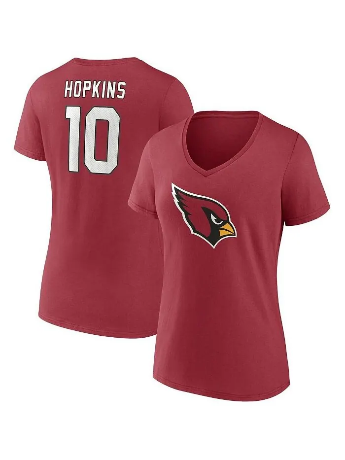 Женская футболка с v-образным вырезом и именем и номером игрока DeAndre Hopkins Cardinal Arizona — изображение 1 из 3