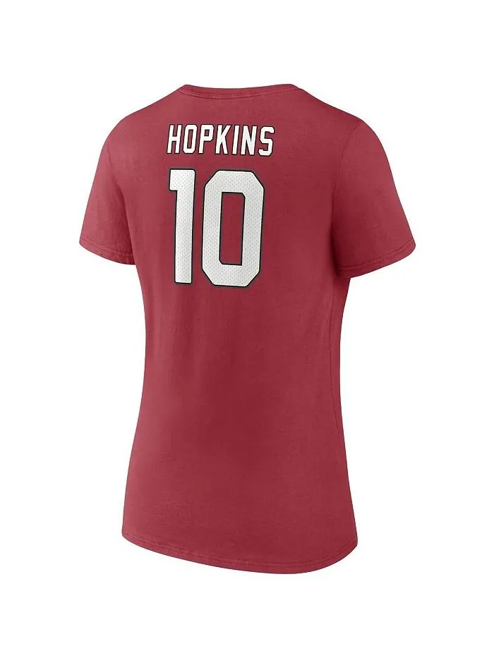 Женская футболка с v-образным вырезом и именем и номером игрока DeAndre Hopkins Cardinal Arizona — изображение 3 из 3