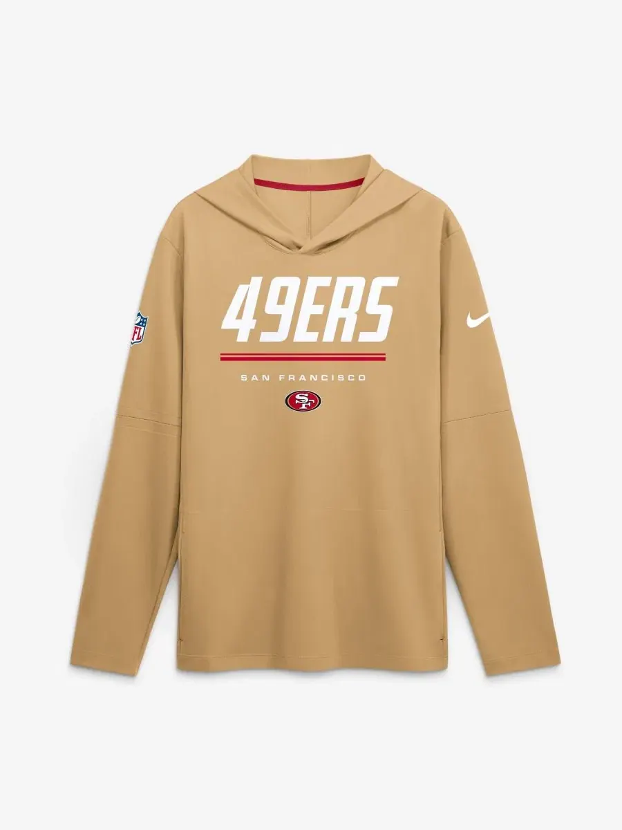 Мужская легкая куртка-худи с длинным рукавом San Francisco 49ers Sideline Dri-FIT Nike — изображение 1 из 2