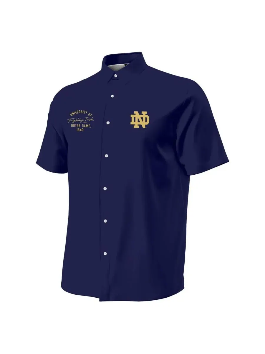 Under Armour Мужская темно-синяя рубашка Notre Dame Fighting Irish Gameday ArmourFuse Camp на — изображение 3 из 3