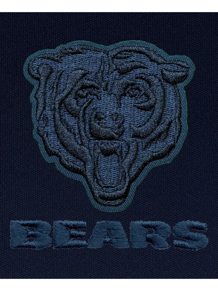 Мужской пуловер с четверть-застежкой Chicago Bears Tonal Logo Tribute Antigua — изображение 2 из 2, темно-синий