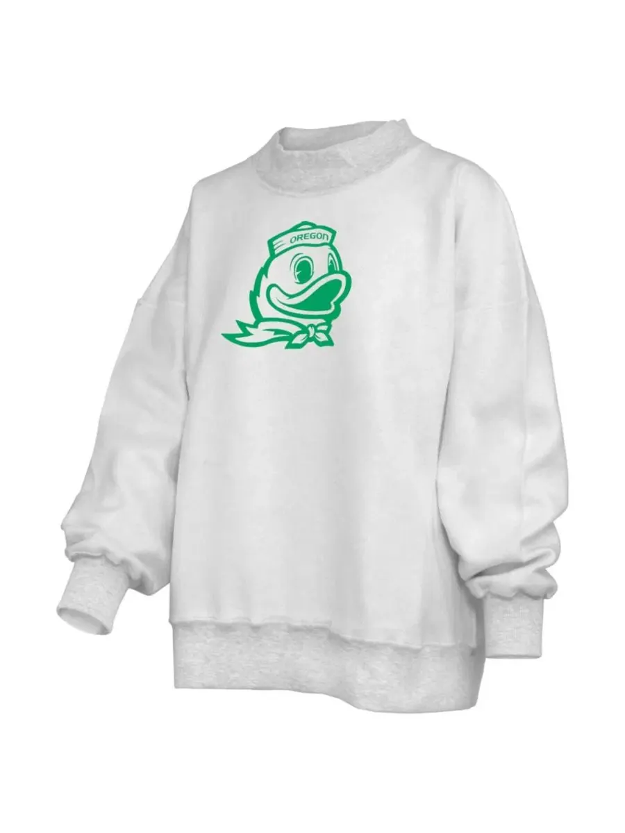 Свитшот женский с принтом Oregon Ducks Reversible Pressbox — изображение 5 из 5, серый