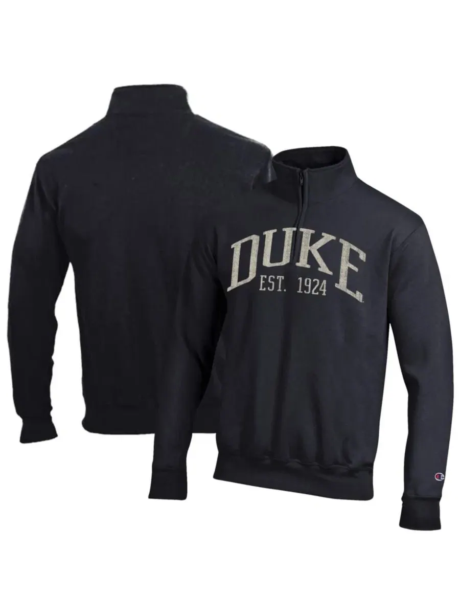 Свитшот с четверть-молнией с принтом Duke Blue Devils Champion — изображение 1 из 3, черный
