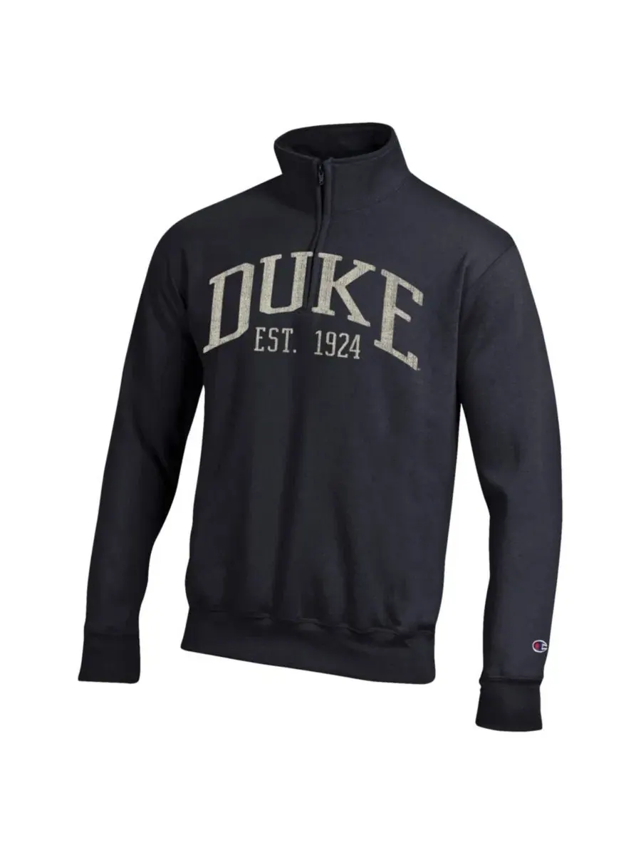 Свитшот с четверть-молнией с принтом Duke Blue Devils Champion — изображение 3 из 3, черный