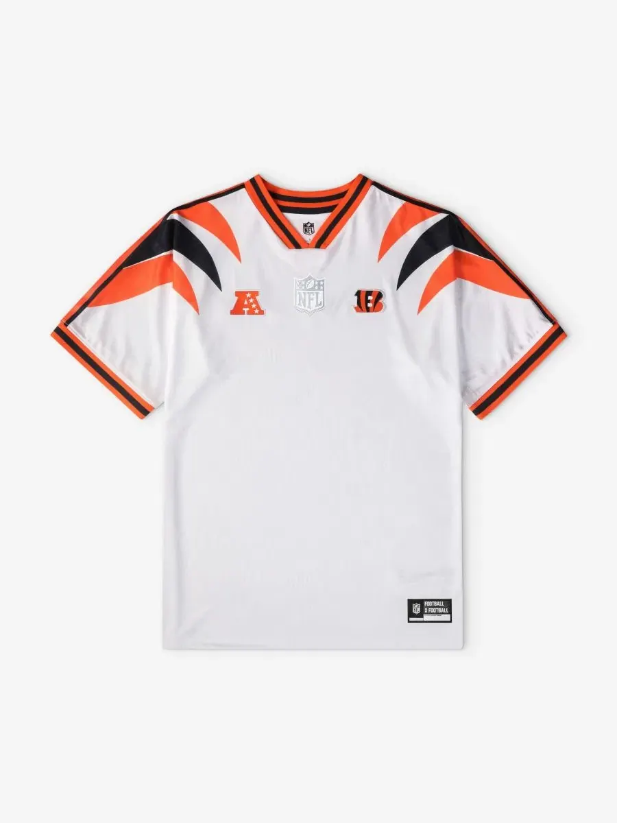 Футболка-поло Fanatics Cincinnati Bengals Football x Football V-Neck Fan Jersey — изображение 1 из 5, белый