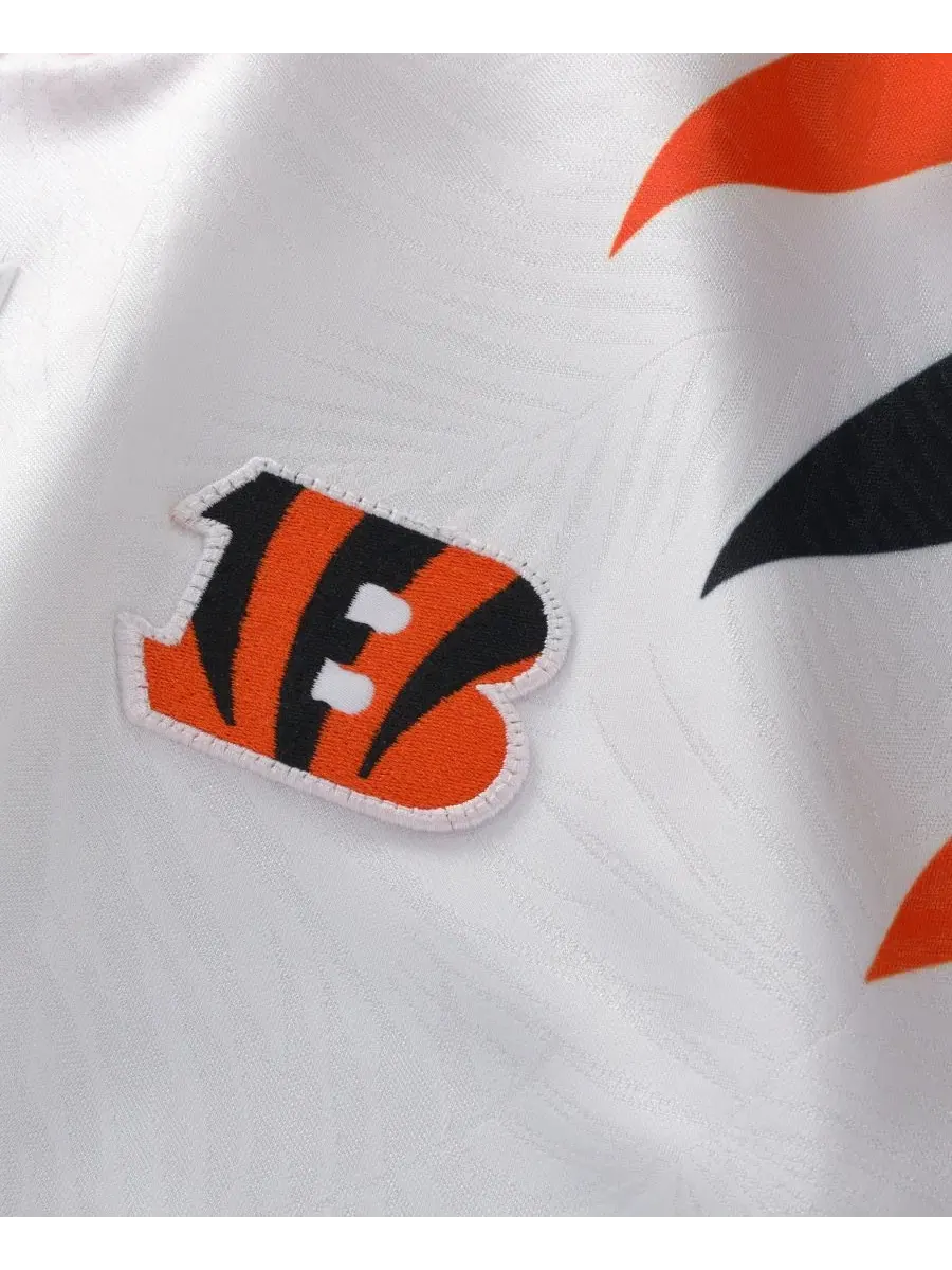 Футболка-поло Fanatics Cincinnati Bengals Football x Football V-Neck Fan Jersey — изображение 3 из 5, белый