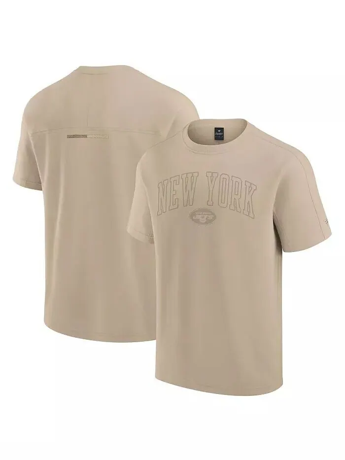 Футболка New York Jets Elements Heavyweight Tri-Blend цвета хаки для мужчин и женщин Fanatics — изображение 1 из 3