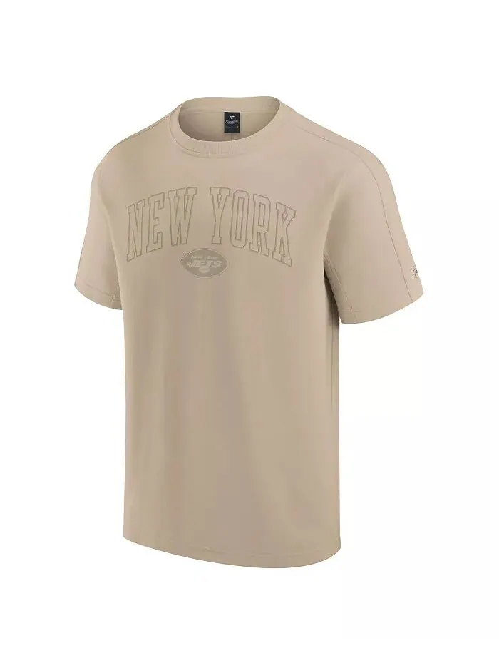 Футболка New York Jets Elements Heavyweight Tri-Blend цвета хаки для мужчин и женщин Fanatics — изображение 2 из 3