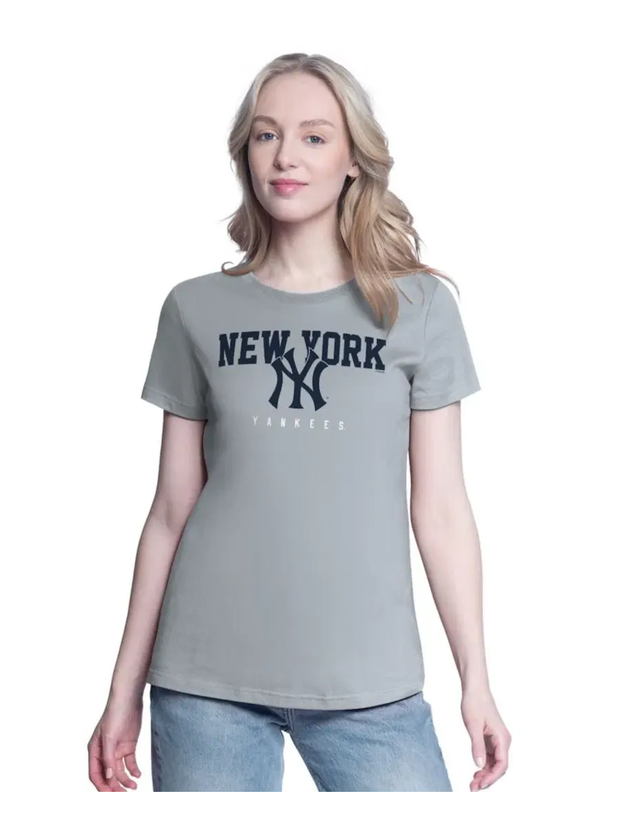 Комплект из двух футболок с принтом New York Yankees G-III 4Her by Carl Banks — изображение 4 из 5, темно-синий серый