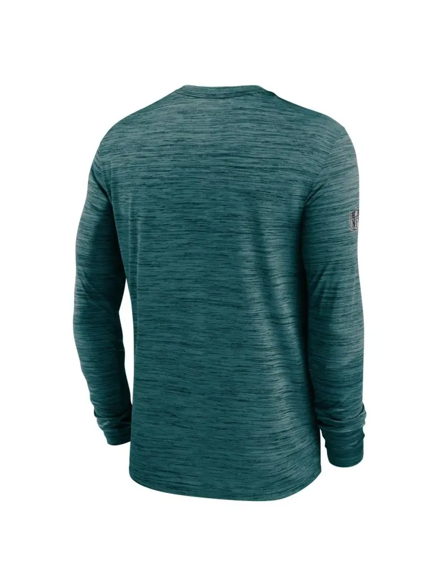 Футболка с длинным рукавом Dri-FIT с принтом Sideline Offensive Transition Velocity Nike — изображение 3 из 3, зеленый