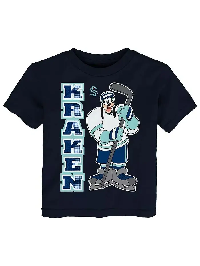 Комплект из двух футболок Disney Offense для малышей Deep Sea Blue/Heather Grey Seattle Kraken — изображение 2 из 3