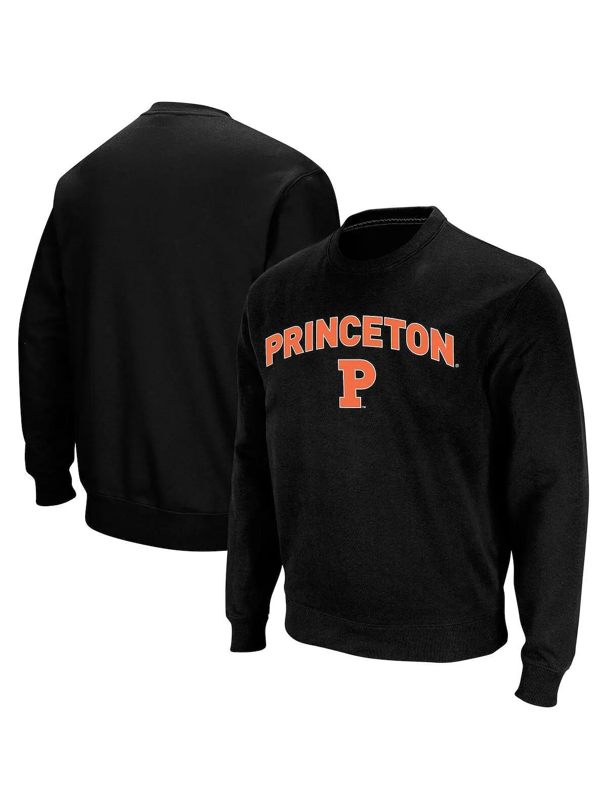 Мужская черная толстовка с круглым вырезом princeton tigers arch & logo Colosseum — изображение 1 из 4, черный