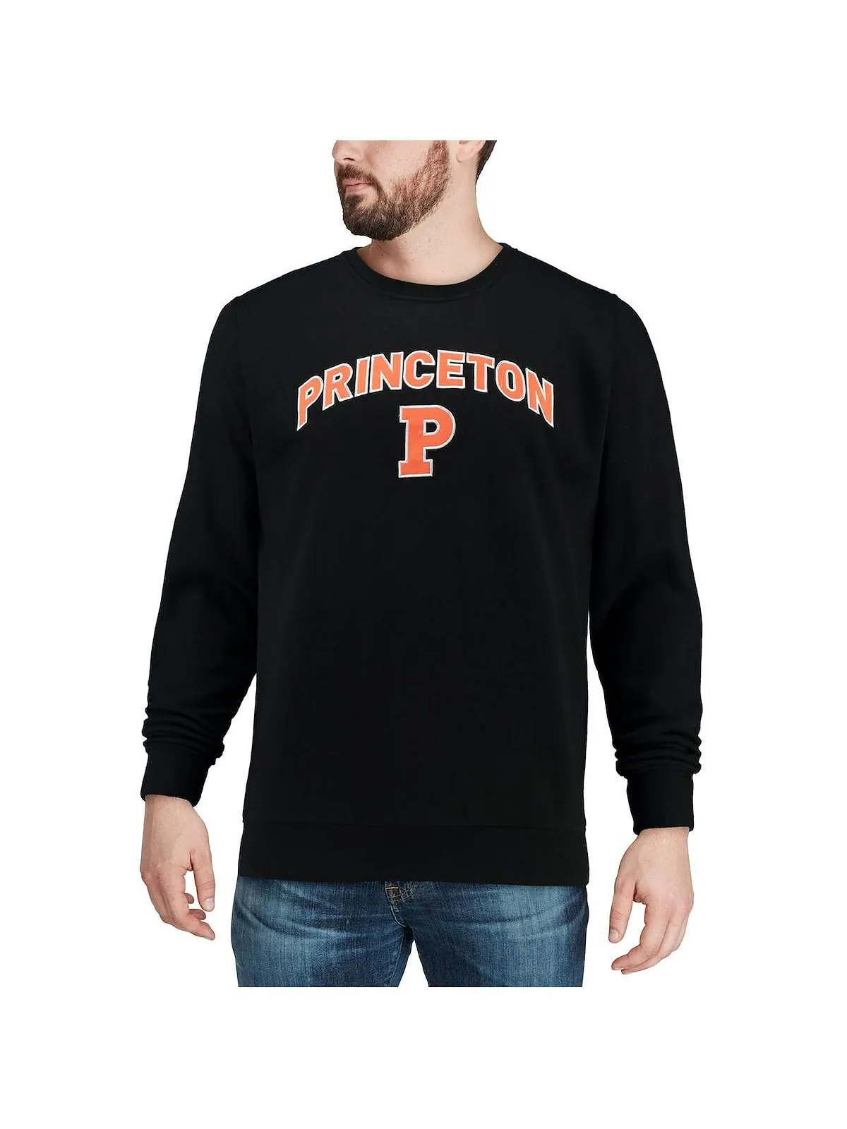 Мужская черная толстовка с круглым вырезом princeton tigers arch & logo Colosseum — изображение 4 из 4, черный