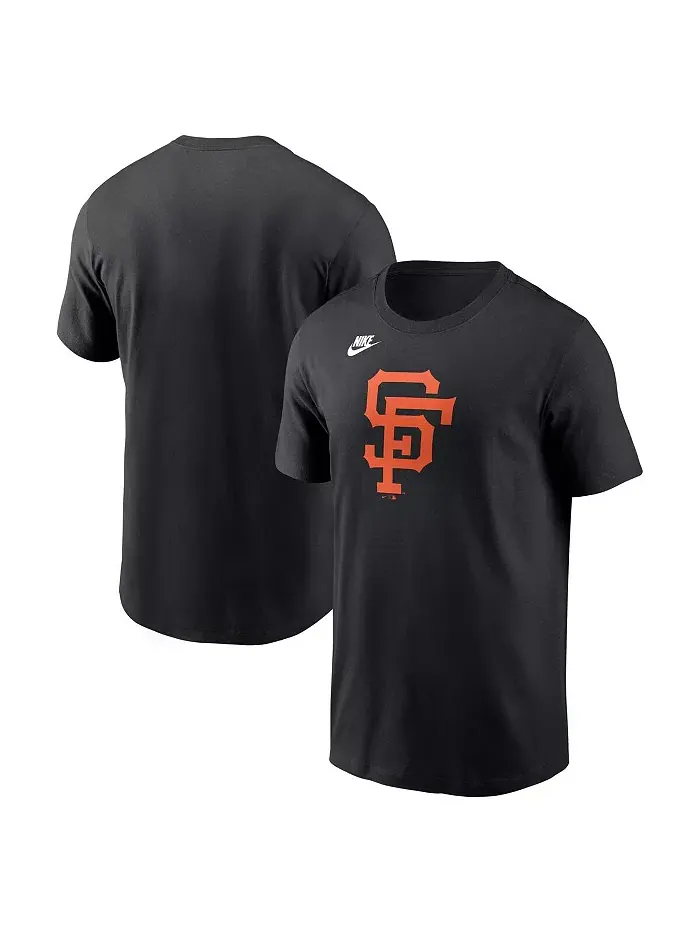 Мужская черная футболка San Francisco Giants Cooperstown Collection с логотипом команды Nike — изображение 1 из 3