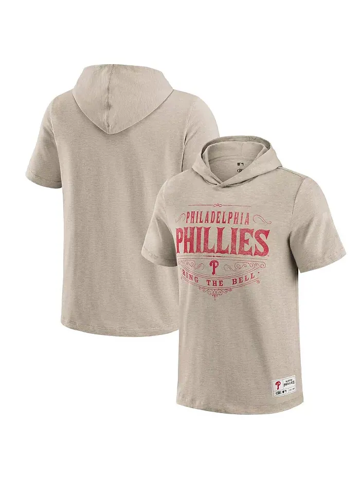 Мужская худи Philadelphia Phillies бежевого цвета Fanatics — изображение 1 из 3