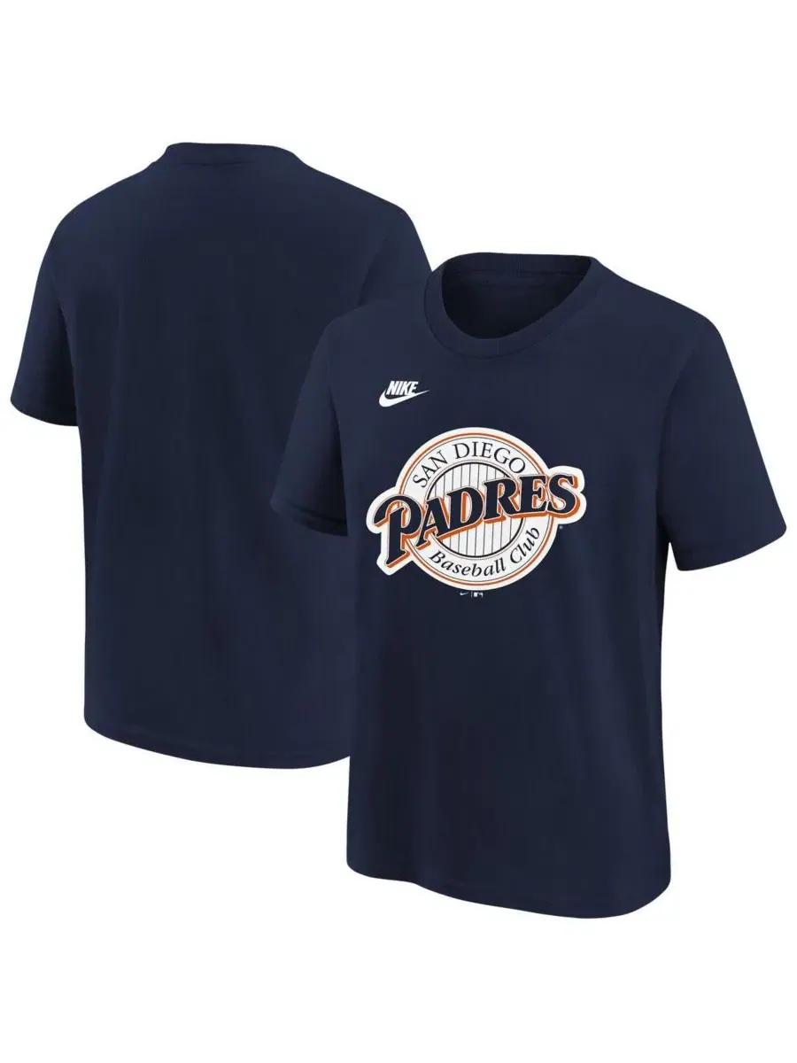 Футболка с длинным рукавом San Diego Padres Team Logo Nike — изображение 1 из 3, темно-синий
