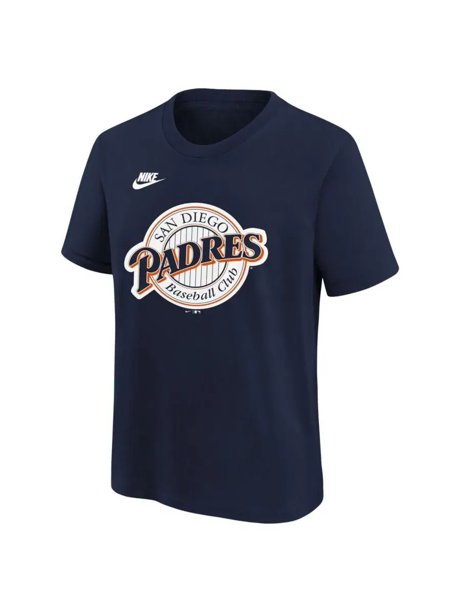 Футболка с длинным рукавом San Diego Padres Team Logo Nike — изображение 2 из 3, темно-синий
