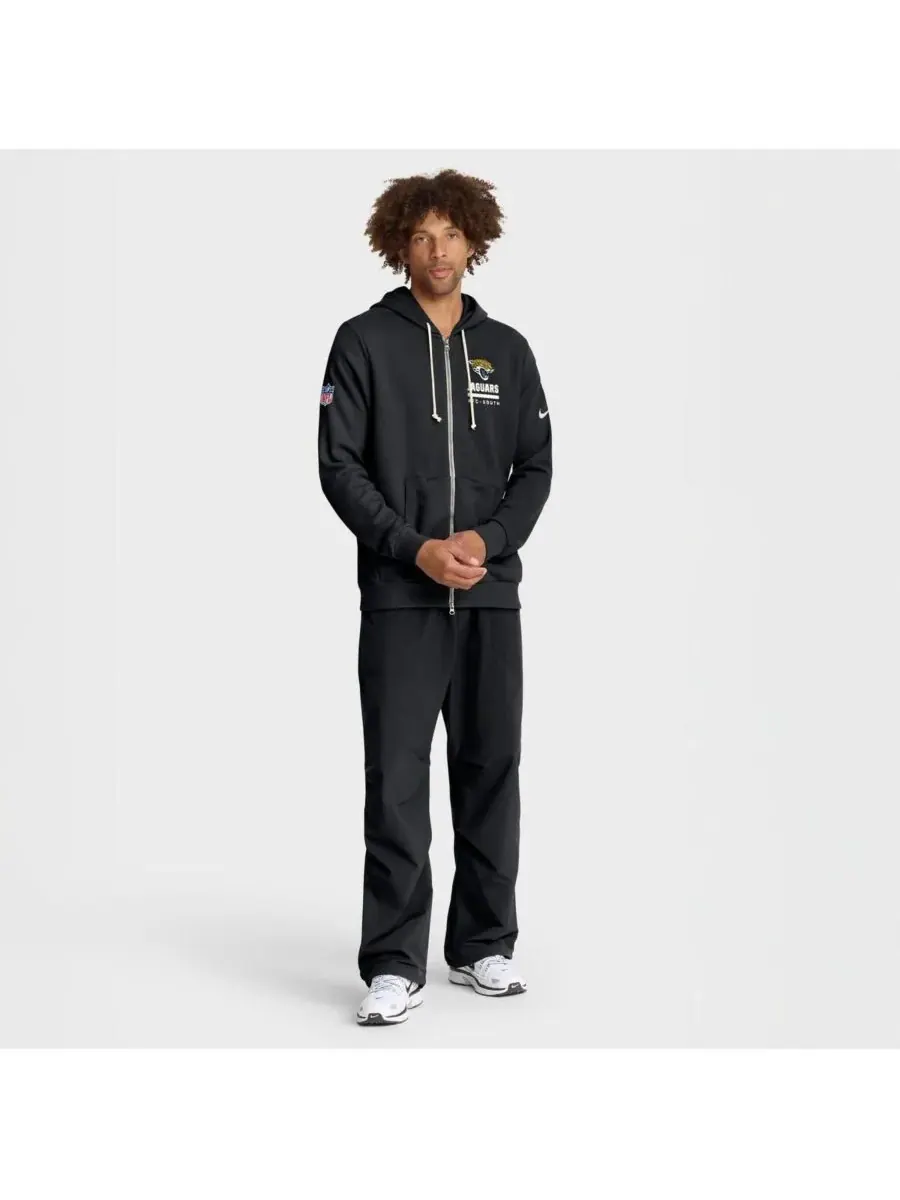 Nike Мужская черная толстовка на молнии Jacksonville Jaguars Sideline Standard Issue Utility Player — изображение 3 из 5