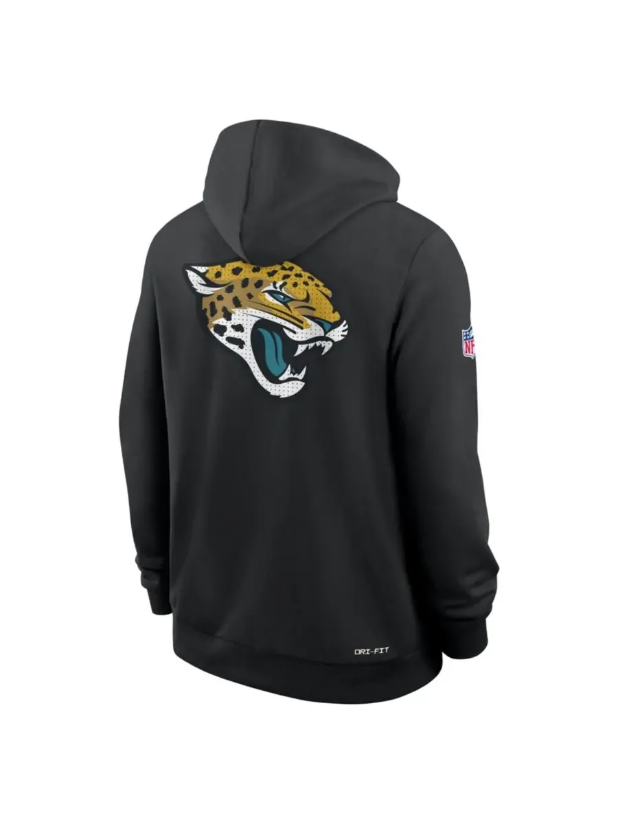 Nike Мужская черная толстовка на молнии Jacksonville Jaguars Sideline Standard Issue Utility Player — изображение 5 из 5