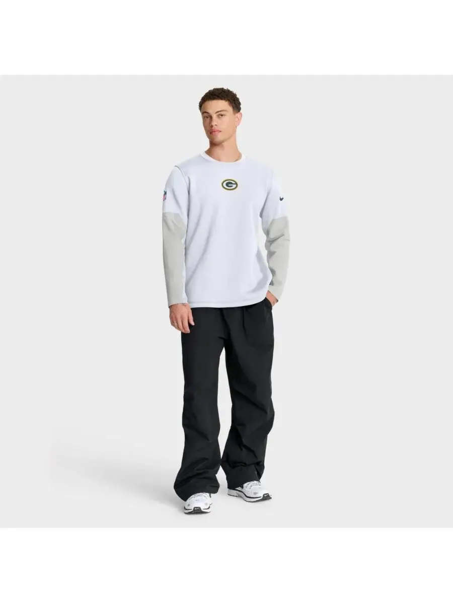 Nike Мужская белая футболка с длинным рукавом Green Bay Packers Sideline Scripted to Win Performance — изображение 3 из 5