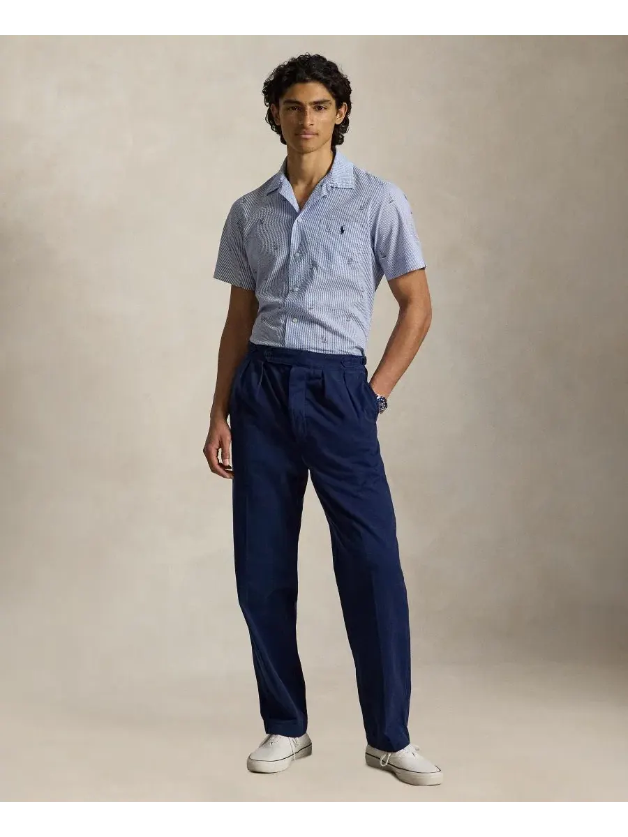 Мужская рубашка классического кроя с принтом Sailboat Seersucker Polo Ralph Lauren, Sailboat On — изображение 2 из 5