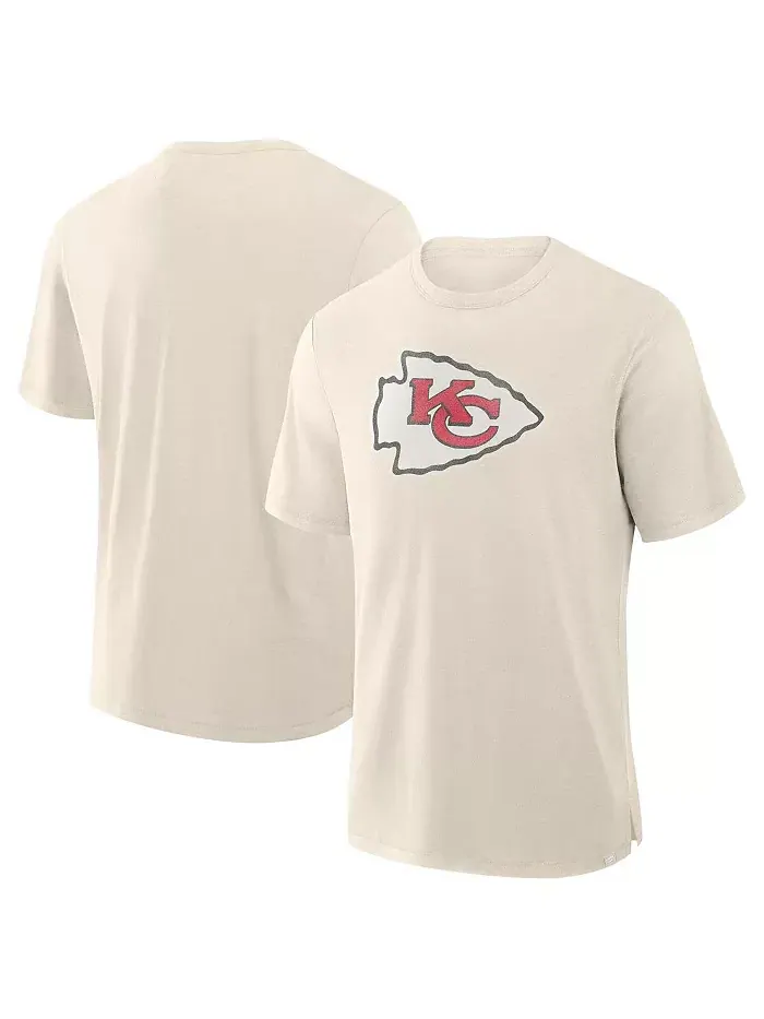 Мужская футболка Kansas City Chiefs кремового цвета из слаб Fanatics — изображение 1 из 3