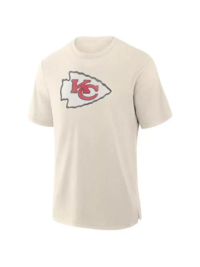 Мужская футболка Kansas City Chiefs кремового цвета из слаб Fanatics — изображение 2 из 3