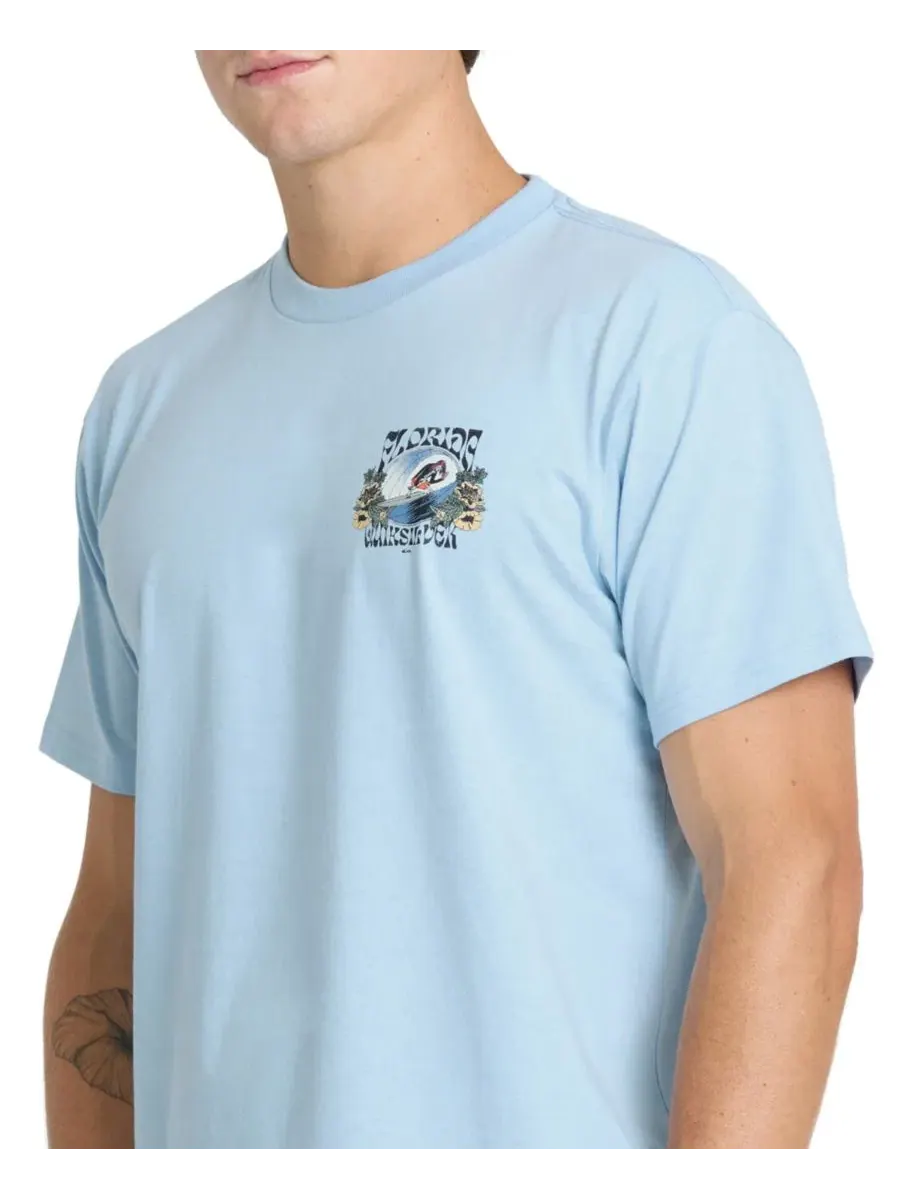 Футболка с круглым вырезом и коротким рукавом из хлопкового бленда Quiksilver, Skywave Heather — изображение 5 из 5