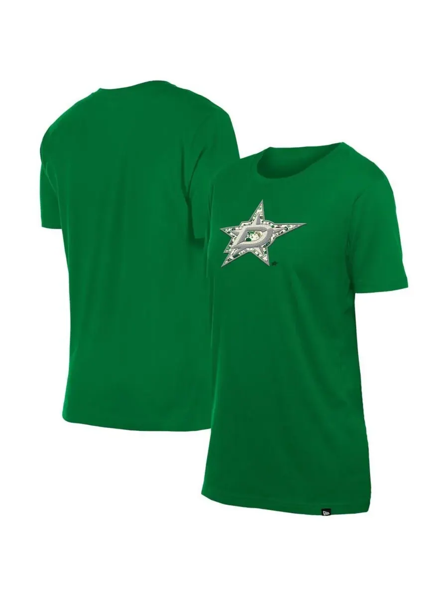 New Era Женская зеленая футболка с цветочным принтом Dallas Stars Glam Game