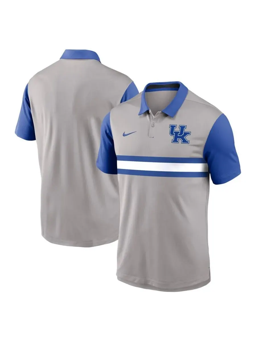 Nike Мужская серая/королевская рубашка-поло Kentucky Wildcats Vapor Performance — изображение 1 из 3, серый