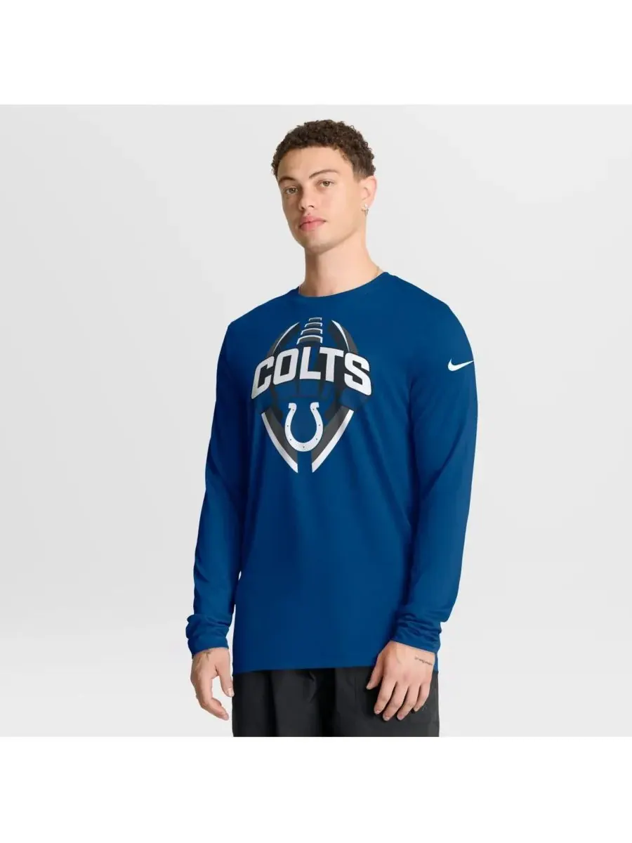 Мужская футболка с длинным рукавом Royal Indianapolis Colts Primetime Legend Icon Performance Nike — изображение 1 из 5