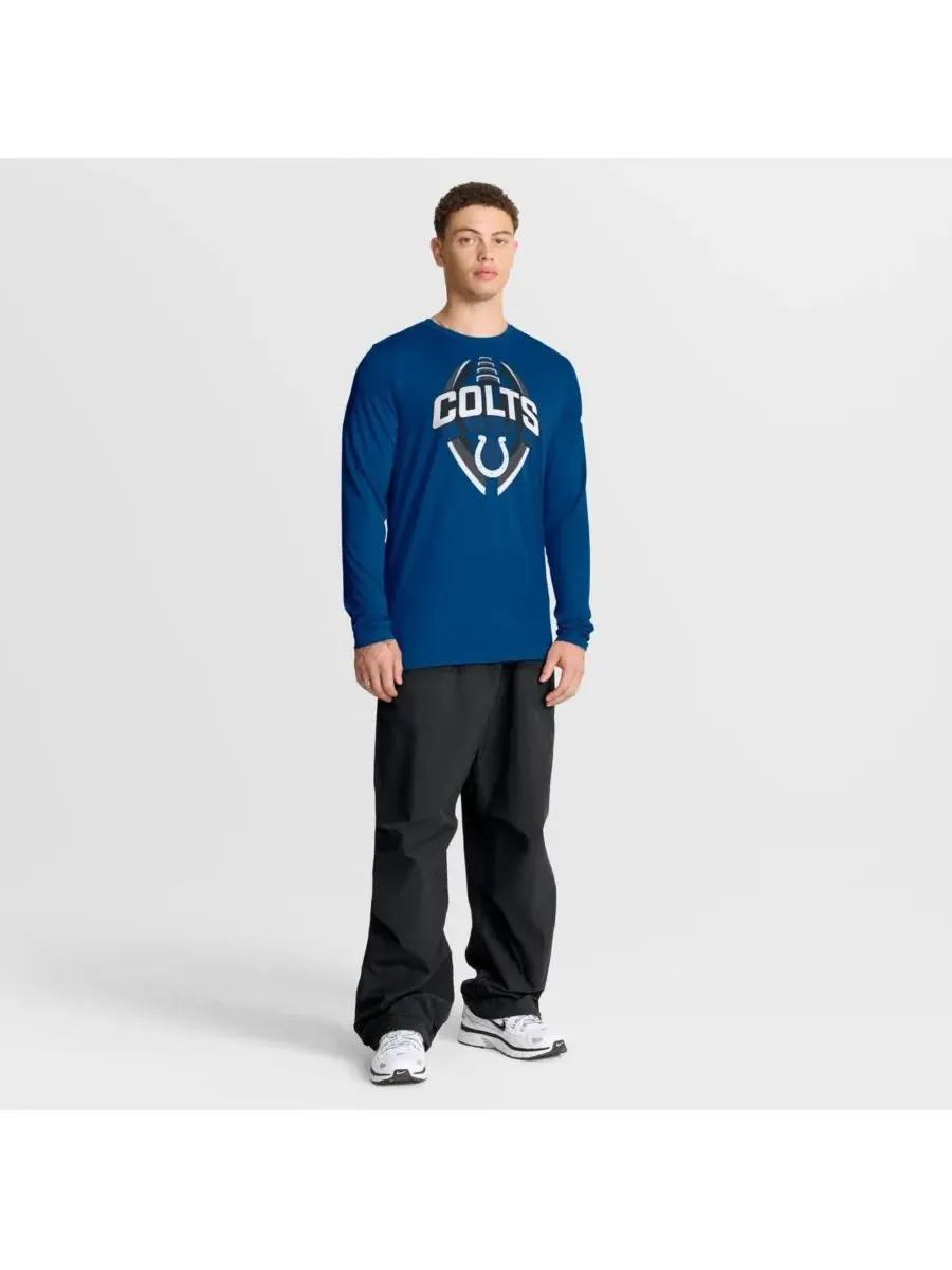 Мужская футболка с длинным рукавом Royal Indianapolis Colts Primetime Legend Icon Performance Nike — изображение 3 из 5