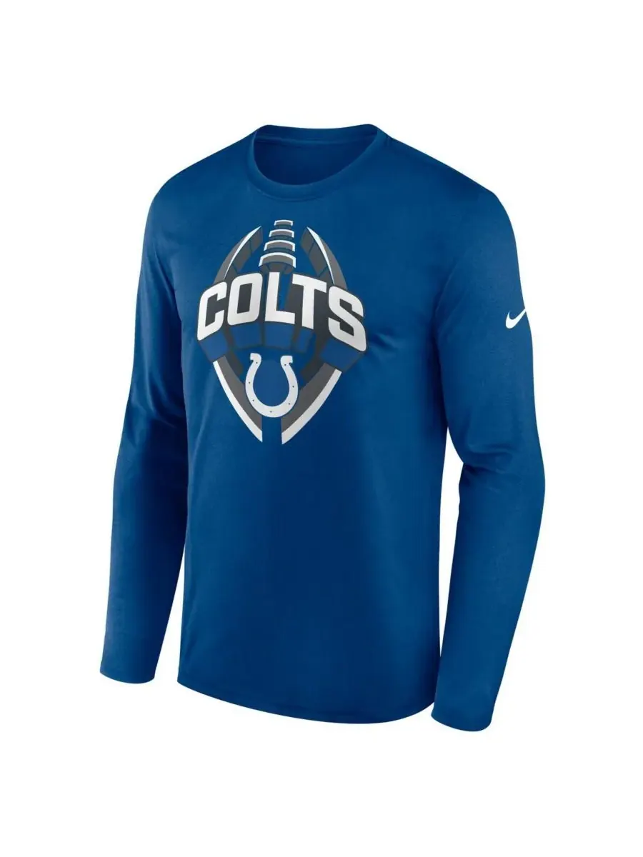 Мужская футболка с длинным рукавом Royal Indianapolis Colts Primetime Legend Icon Performance Nike — изображение 4 из 5
