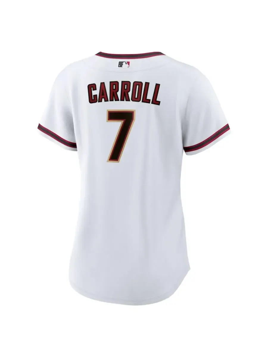 Nike Женская белая домашняя реплика игровой майки Corbin Carroll Arizona Diamondbacks — изображение 3 из 3, белый