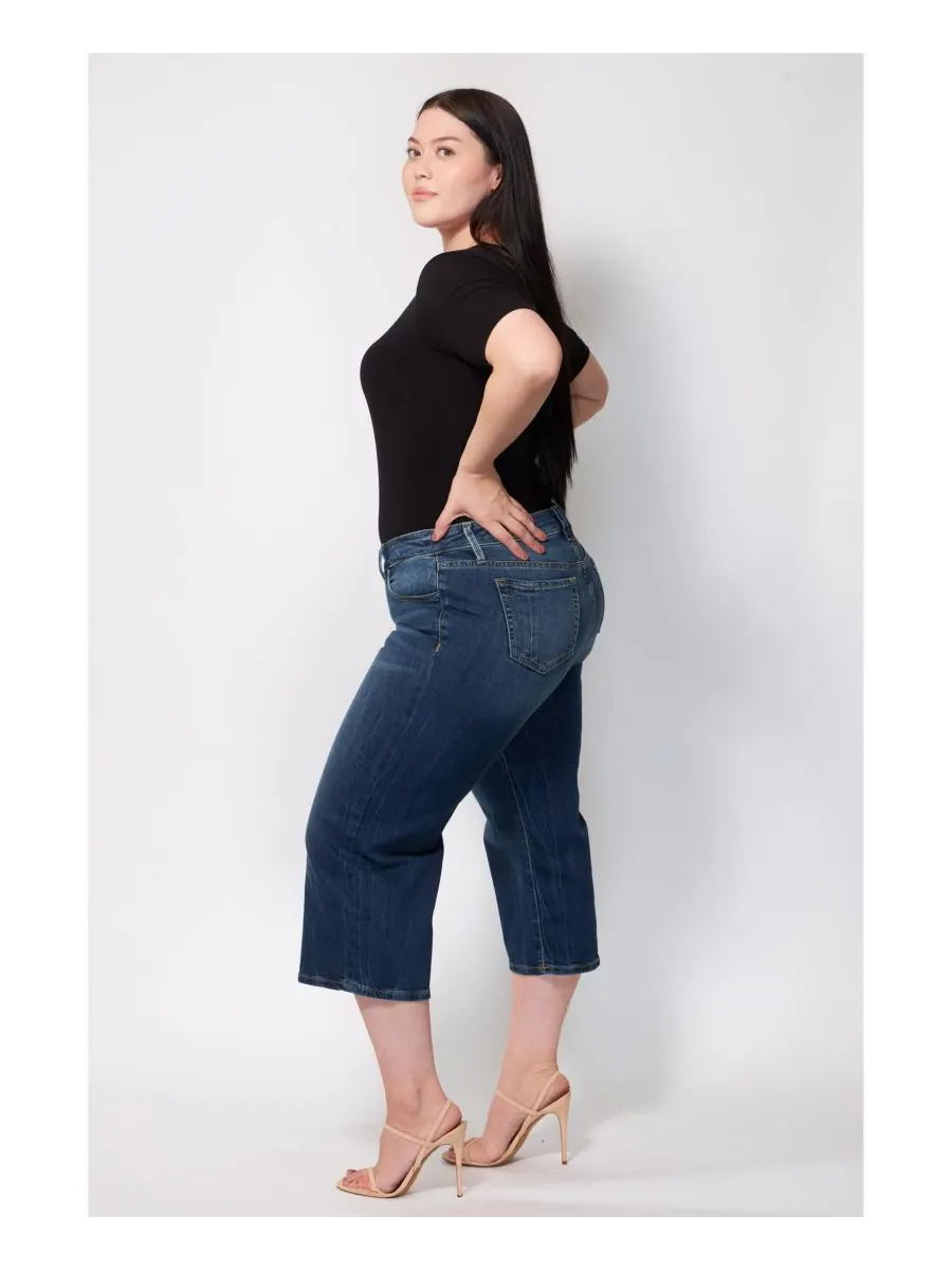 Джинсы больших размеров со средней посадкой и широкими штанинами SLINK Jeans, Rosemary — изображение 2 из 3