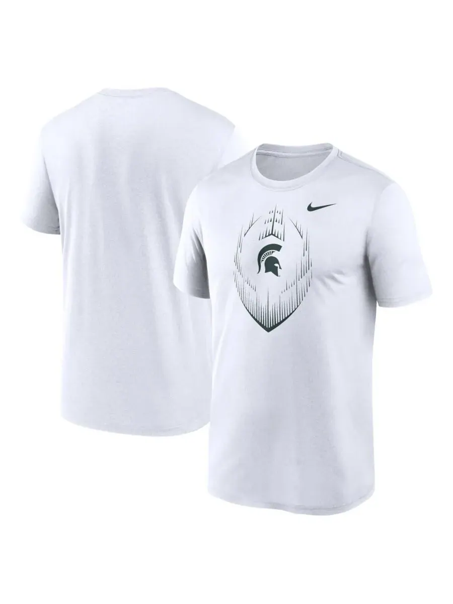 Nike Мужская белая футболка Michigan State Spartans Primetime Legend Icon Performance — изображение 1 из 3, белый