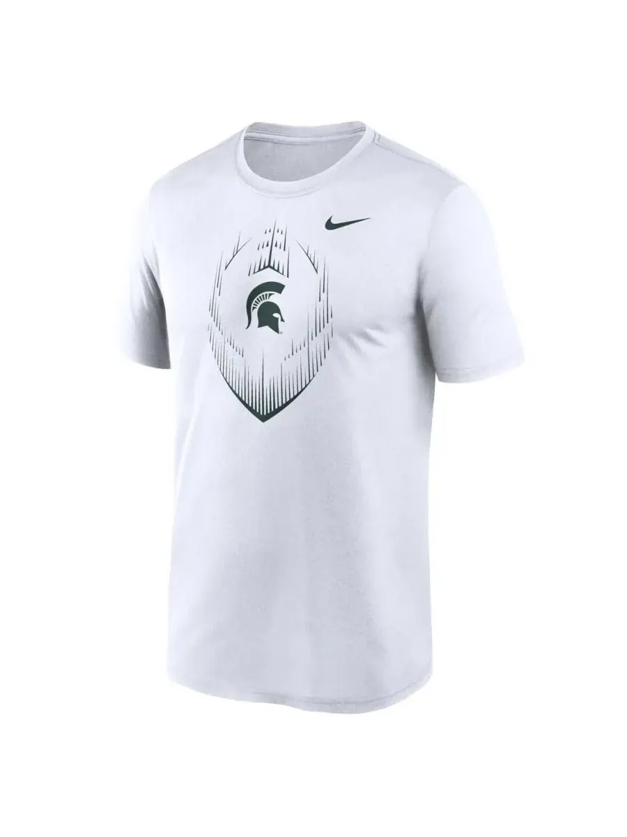 Nike Мужская белая футболка Michigan State Spartans Primetime Legend Icon Performance — изображение 2 из 3, белый