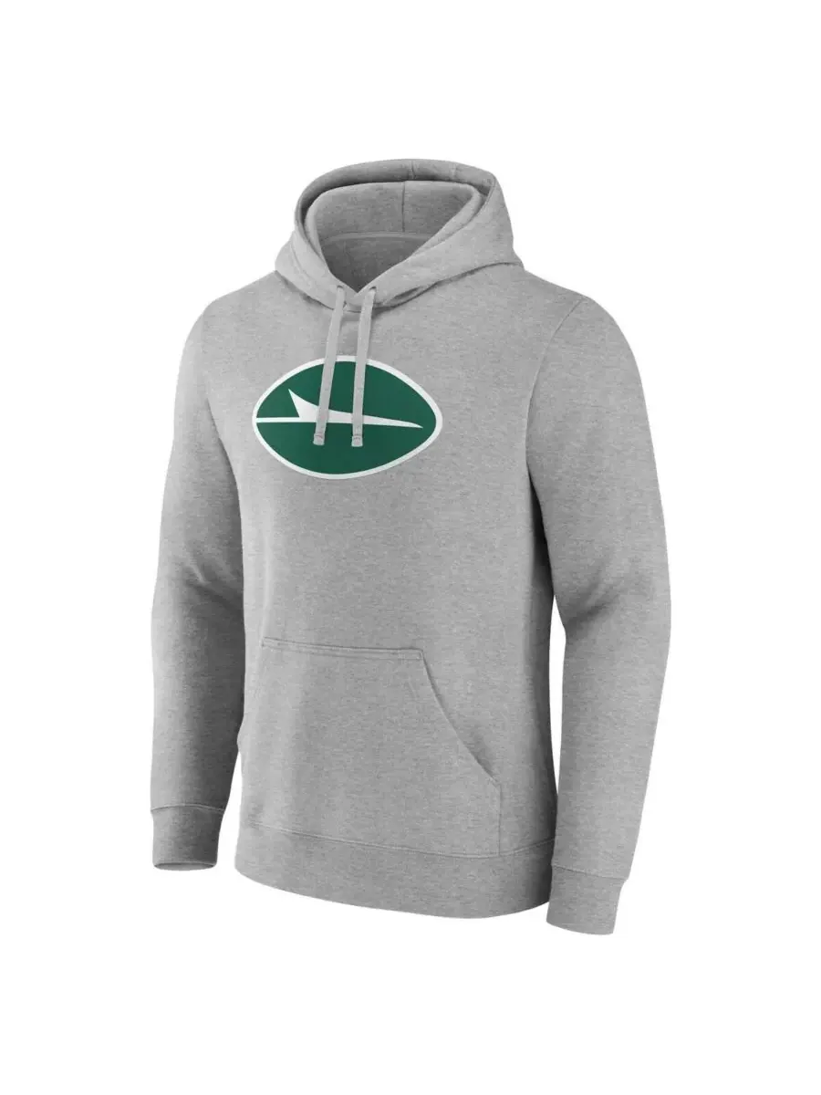 Fanatics Мужская флисовая толстовка с капюшоном New York Jets Deliver серого цвета — изображение 2 из 3, серый