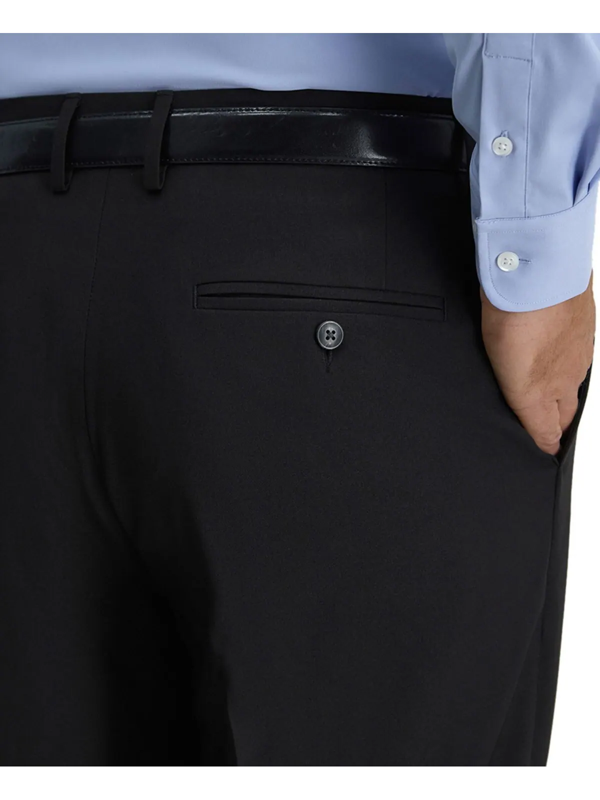 Мужские брюки классического кроя Smart Wash Tech Suit Haggar — изображение 5 из 5, черный