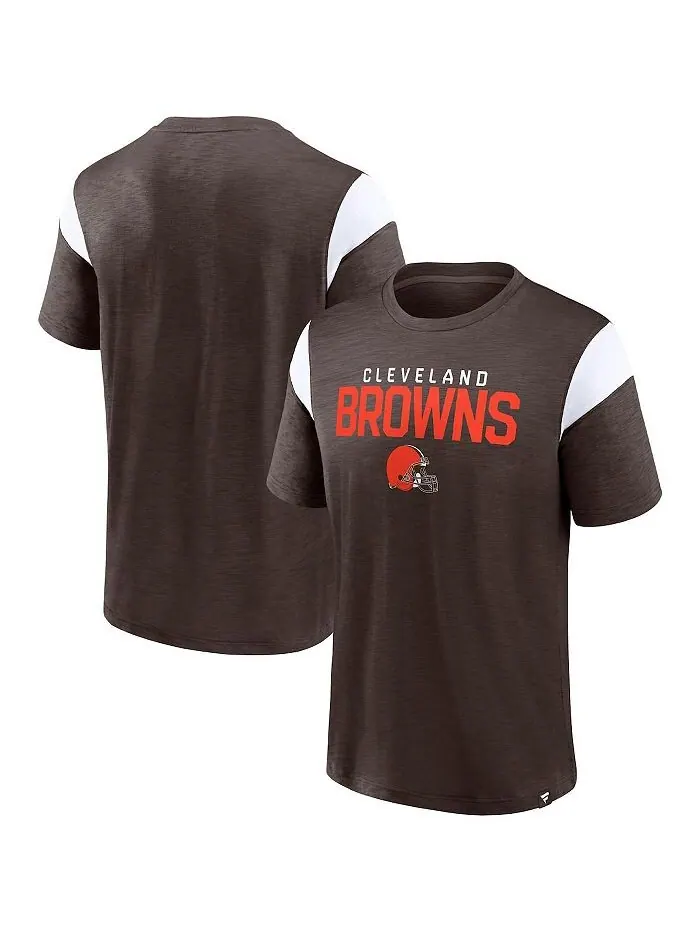 Мужская коричневая футболка с логотипом Cleveland Browns Home Stretch Team Fanatics — изображение 1 из 3, коричневый