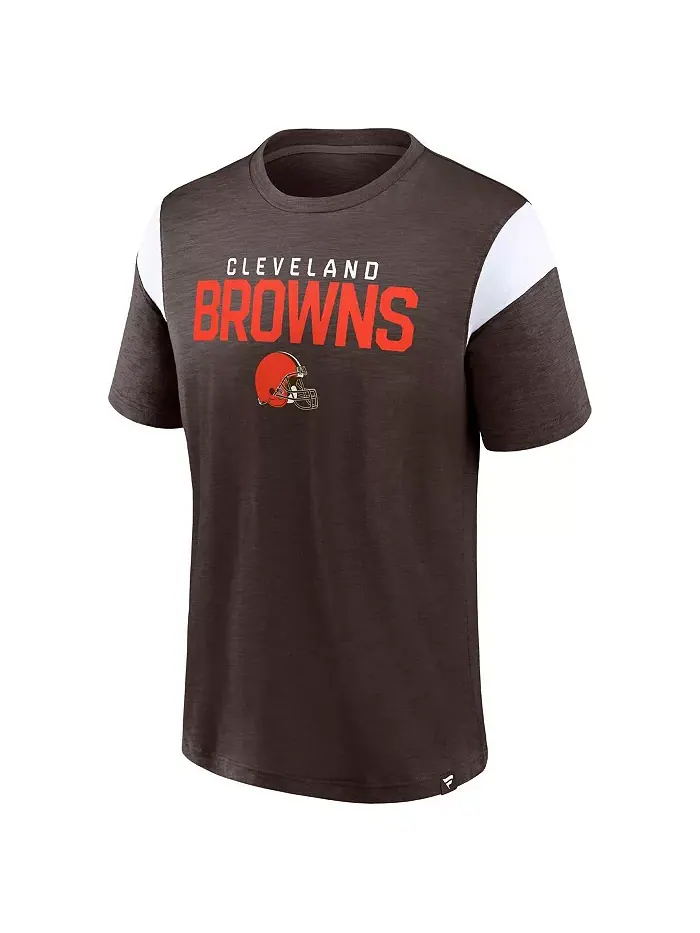 Мужская коричневая футболка Cleveland Browns Home Stretch Team Fanatics — изображение 2 из 3