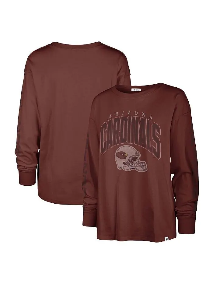 Женская футболка с длинным рукавом Cardinal Arizona Cardinals Tom Cat '47 Brand — изображение 1 из 3, красный