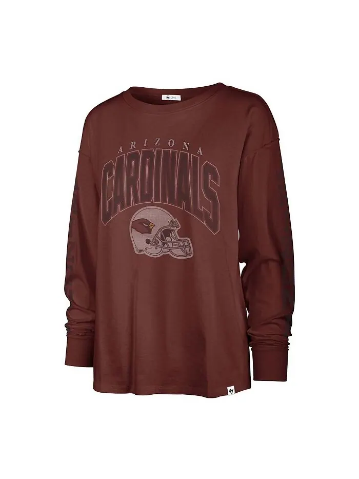 Женская футболка с длинным рукавом Cardinal Arizona Cardinals Tom Cat '47 Brand — изображение 2 из 3, красный