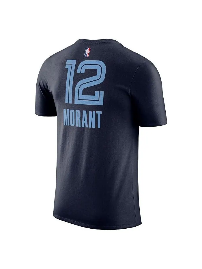 Мужская темно-синяя футболка Ja Morant Memphis Grizzlies Icon 2022/23 с именем и номером — изображение 2 из 3, темно-синий