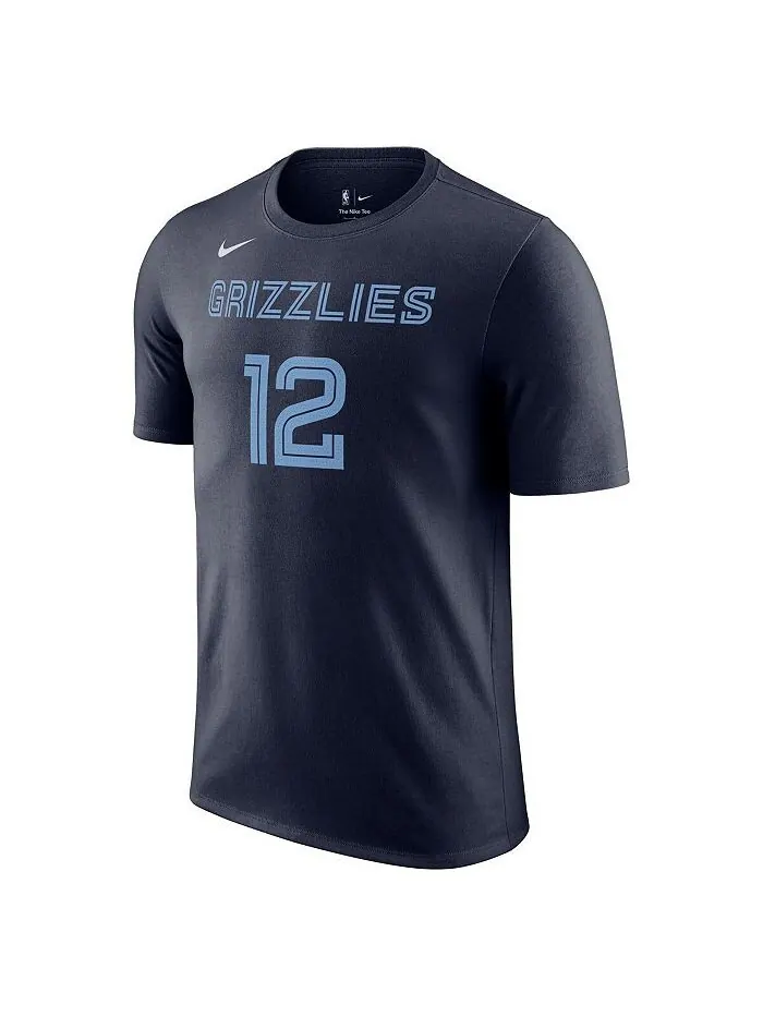 Мужская темно-синяя футболка Ja Morant Memphis Grizzlies Icon 2022/23 с именем и номером — изображение 3 из 3, темно-синий
