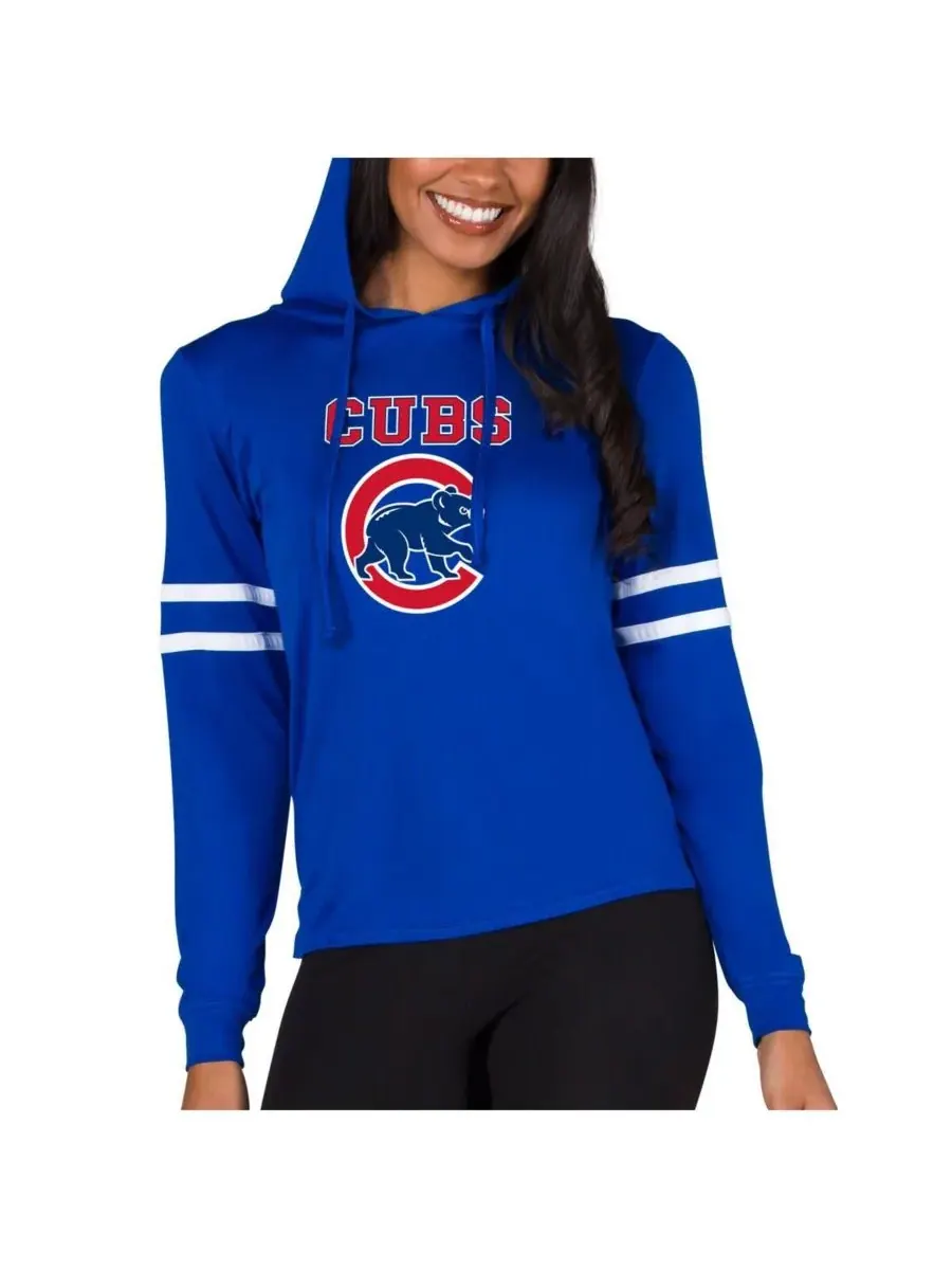 Женская легкая домашняя толстовка с капюшоном Royal Chicago Cubs Marathon Concepts Sport — изображение 1 из 1, королевский