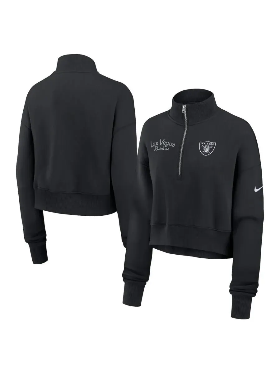 Nike Женская черная толстовка Las Vegas Raiders Primetime Phoenix с половинной молнией — изображение 1 из 3, черный