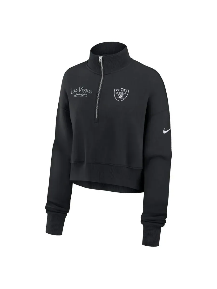 Nike Женская черная толстовка Las Vegas Raiders Primetime Phoenix с половинной молнией — изображение 2 из 3, черный