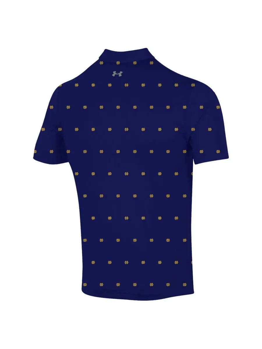 Under Armour Мужская темно-синяя футболка-поло Notre Dame Fighting Irish Gameday ArmourFuse — изображение 2 из 3, темно-синий